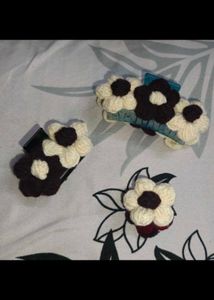 Crochet Hair Clutcher, Handmade Clutcher Combo