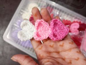 Handmade Crochet Heart Hair Clip