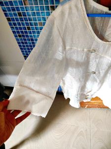 Elegant Off-White Textured Top