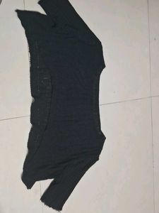 Black knit Coverup Top