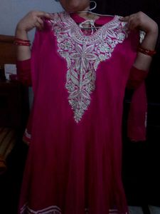 Pink Embroidered Kurti