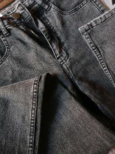 Trendy Gray straight-fit Jeans