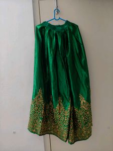 Green & Golden Ethnic long Skirt