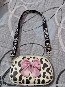Cow Print Bow Crossbody