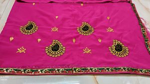 😍💖new Beautiful Pink Saree💖😍