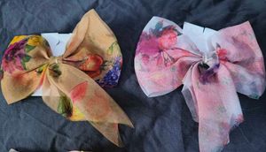 Pack Of 4 Flower Print Bow clip ❤️💋