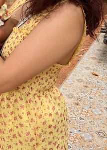Floral Pastel Yellow Dress