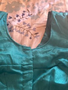 Front Open Sea Green Blous