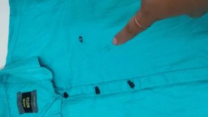Men&#39;s Teal Casual Shirt