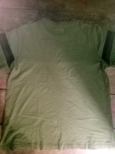 Vintage Olive Green Striped Long Sleeve.