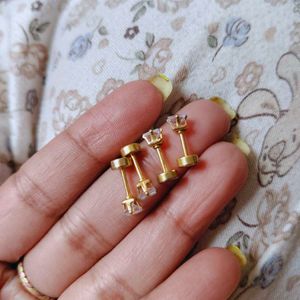 Unisex ad stone Studs