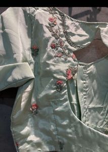 Handwork &amp; Embroidered Saree With Blouse