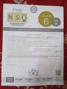 SOF Class 6 Question Papers