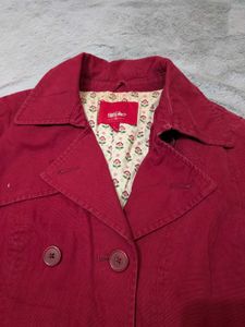 Mossimo Burgundy Trench Coat