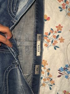Distressed Denim Shorts