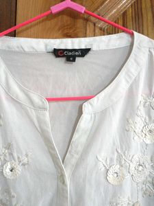 Embroidered White Blouse