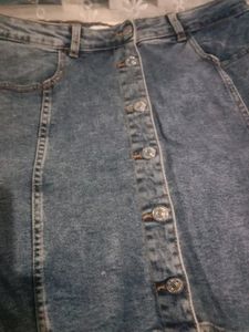 Denim Skirt Size L, Mango. Price Drop!