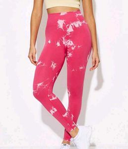 Pink Tie-Dye Leggings