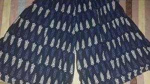 Leaf Print Palazzo Cum Skirt
