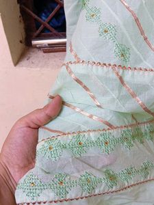 Mint Green Embroidered Sharara Suit