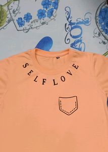 COTTON REGULAR PEACH COLOUR NEW TSHIRT 🍑