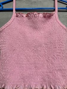 Pink Ruffled Cami Top