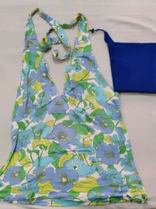 Benetton Halter neck with string spaghetti