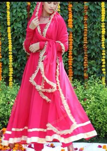 Hot Pink Anarkali Suit By Onewe