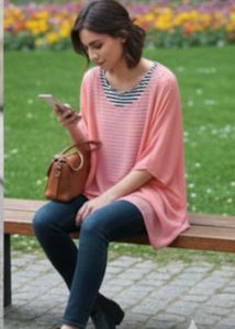 Peach Oversized Tunic Top
