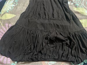 Brown Balloon Style Mini Dress