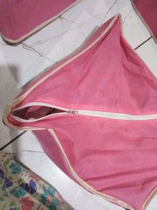 Pink Fabric Drawer Organizers - Set of 5