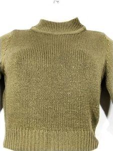 Olive Green Casual Crop Top (Women)