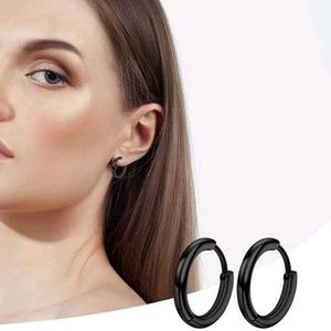 Black Hoop Earrings