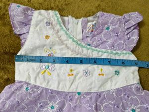 Lavender/White Baby Dress