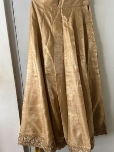 Elegant Gold Embroidered Skirt