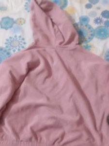 Korean Pink Hoodie With Zip