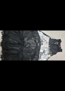 Cute  black and silver Floral Dress