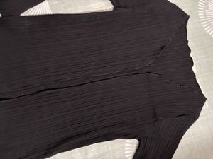 Black Ribbed  shrugs