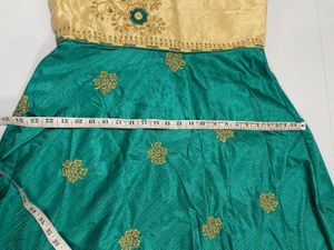 Elegant Green &amp; Gold Lehenga Choli