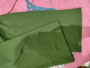 Combo Of Olive Green Trouser And Cute White Top