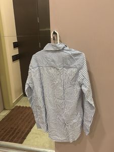 Blue Striped Oversized Shirt