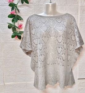 🎁Buy 2 Get 1 Free 🎁Silver Knit Top