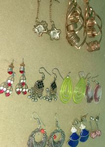 Combo Of 9 Long Earrings