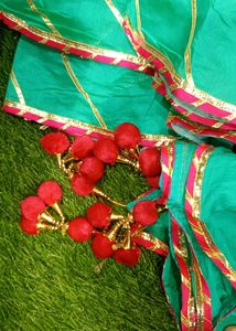 Semi stitched Sharara Suit With Freebies