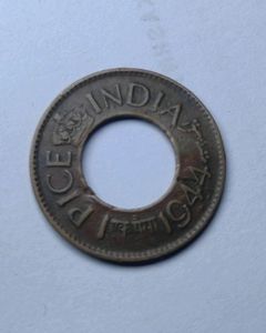 1 Pice Old Indian Coin (Year 1944)