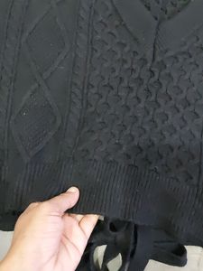 Black woolen Top