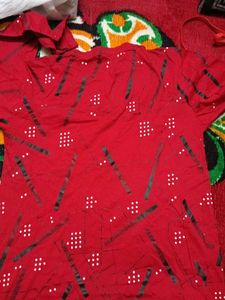 Red Graphic Print Tee