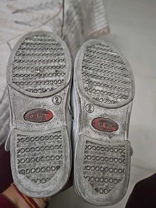 Used white school shoes