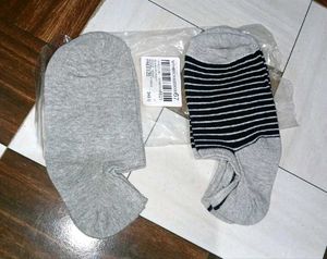 Stylish Silver Socks Combo | 2 Pairs | Unisex | 🩶