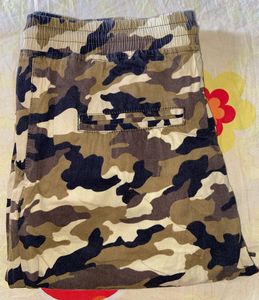 Army Print Trousers For Women
